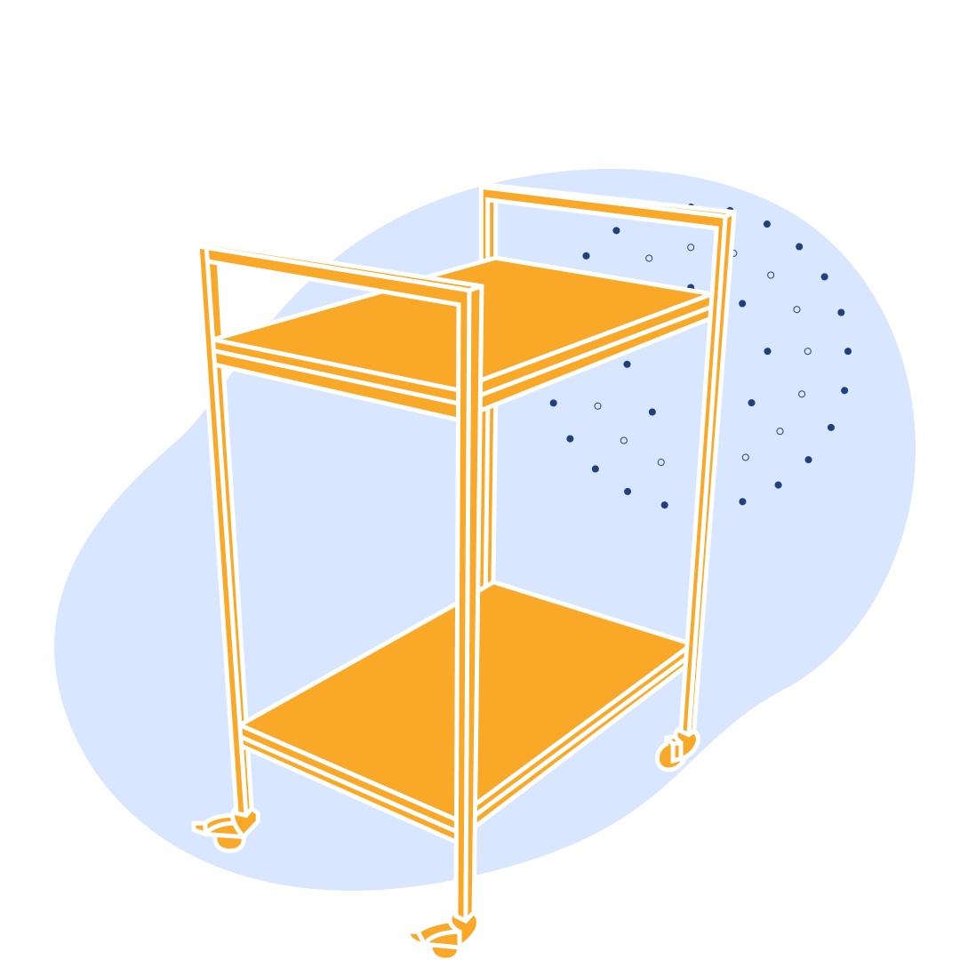 Стол передвижной 800 СТП ЛАБ ламинат 800х600х800 мм 25 кг