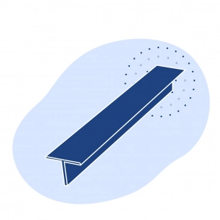 Алюминиевый тавр 56х95х25 мм 1980 421834 ГОСТ 29296-92