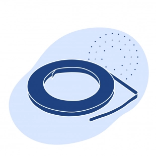 Лента с полимерным покрытием 0.8 мм ПВДФ ГОСТ 34180-2017