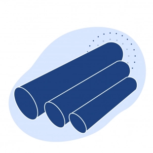 Труба оцинкованная электросварная прямошовная 377х8 мм Ст2пс ГОСТ 10704-91