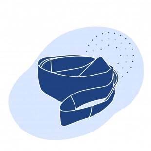 Строп двухпетлевой текстильный оранжевый 10 т 10 м