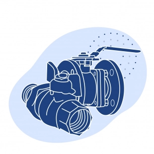 Титановый кран шаровой проходной без присоединительных фланцев ДУ 150 мм РУ 25 кгс/см2 ГОСТ 9702-87