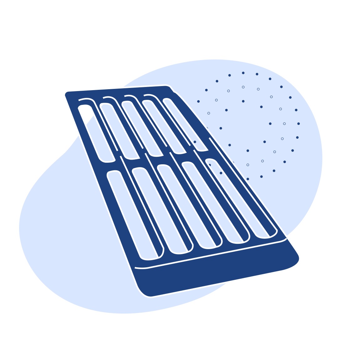 Чугунный колосник 550x250 мм СЧ18